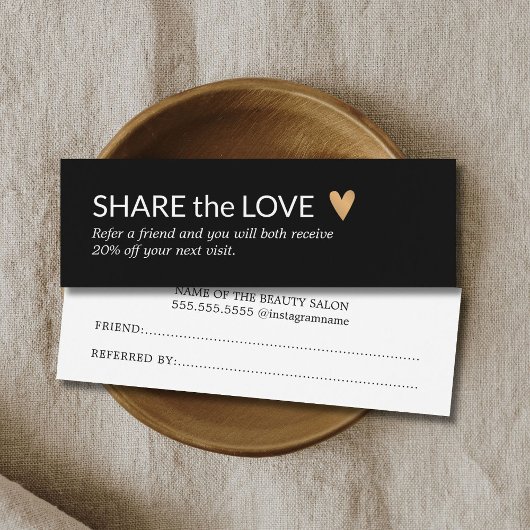 Simple Elegant Black White Gold Heart Référence