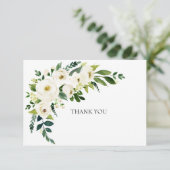 Simple Elégant Blanc Floral Famille Mort Merci (Debout devant)