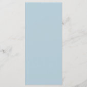 Simple élégant blanc pastel bleu moderne Programme (Dos)