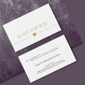 Simple Elegant blanc pur Faux Gold Carte cadeau