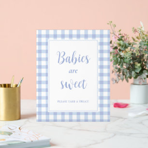 Simple Elegant Bleu En vichy Bébés sont doux Treat