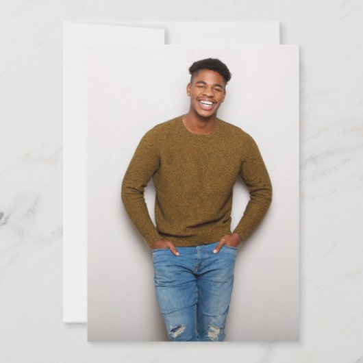 Simple Elegant Blue Graduation Invitation (Dos)