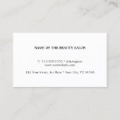 Simple Elegant Blue Snowflakes Coupon de beauté (Dos)