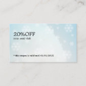 Simple Elegant Blue Snowflakes Coupon de beauté (Devant)