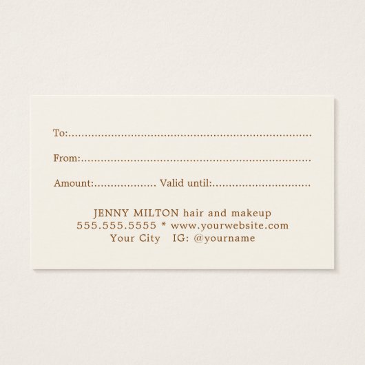 Simple Elegant Boho Beauté Brown (Dos)