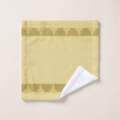 Simple, Élégant, Bouddha doré moderne sur beige (Gant de toilette)