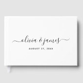 Simple Elegant Calligraphy Script Wedding Gastenboek (Voorkant)