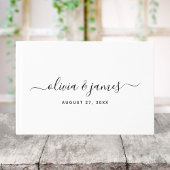Simple Elegant Calligraphy Script Wedding Gastenboek