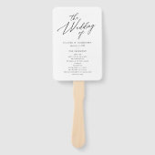 Simple Elegant Calligraphy Wedding Programme Handwaaier (Voorkant)