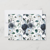 Simple Élégant | Carte classique de réception de m (Dos)