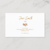 Simple Elegant Carte de visite de fleurs botanique (Dos)