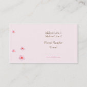 Simple Elegant Carte de visite de fleurs de cerisi (Dos)