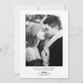 Simple élégant Carte photo de Noël (Dos)