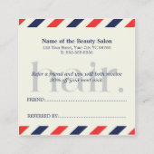 Simple Elégant Cheveux Rouge Bleu Carte de référen (Dos)