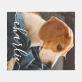 Simple Elegant Chic Pet Photo Fleece Blanket (Voorkant (Horizontaal))