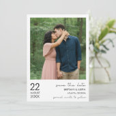 Simple Élégant Chic Photo Mariage Save the Date (Debout devant)
