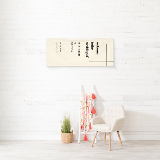 Simple Elegant & Chic Welcome to our Wedding Spandoek (Insitu)