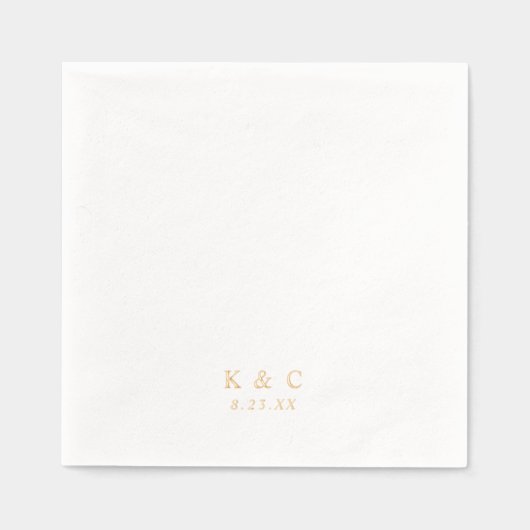 Simple Élégant Classe Mariage Moderne Or (Recto)