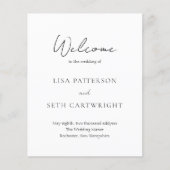 Simple Elegant Classic Wedding Programme (Devant)