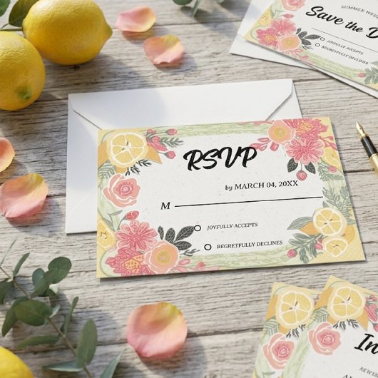 Simple Élégant Classique Mariage RSVP