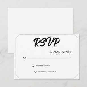 Simple Élégant Classique Mariage RSVP Moderne