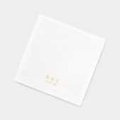 Simple Elegant Classy Modern Wedding Gold Folie Servetten (Links)