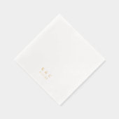 Simple Elegant Classy Modern Wedding Gold Folie Servetten (Rechts)
