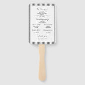 Simple Elegant Classy Script Photo Wedding Program Handwaaier (Achterkant)