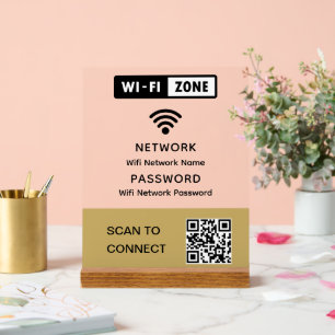Simple Élégant Code QR Wifi Mot de Passe Réseau