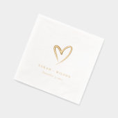 Simple Élégant Coeur Minimal Mariage Personnalisé (Gauche)