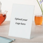 Simple elegant custom logo here company reclamebord met voetstuk (Insitu)