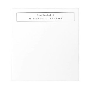 Simple Élégant Du Bureau De L'Écriture Bloc-Notes