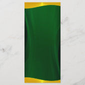 Simple Elegant Émeraude Vert Mariage Dîner Menu (Dos)