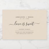 Simple Elegant Étiquette de cuisine Mariage beige (Étiquettes simples)