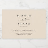 Simple Elegant Étiquette de cuisine Mariage beige  (Étiquettes simples)