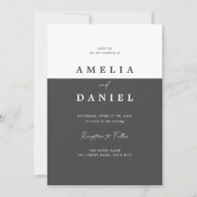 Simple Elégant faire-part de mariage minimaliste