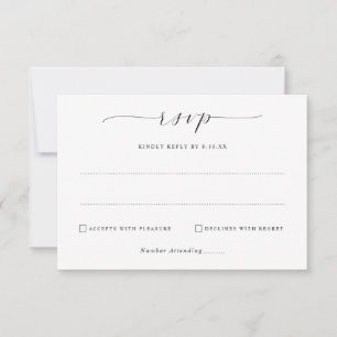 Simple Élégant Faire-Part de Mariage Minimaliste à