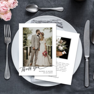 Simple Élégant Faire-Part de Mariage Photo