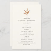 Simple Elegant Fall Leaves Wedding Program (Voorkant / Achterkant)