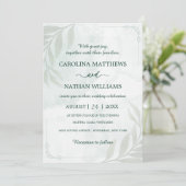 Simple Elegant Floral Corners Wedding Invitation (Debout devant)