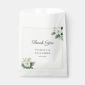 Simple Elegant Floral Personalized Wedding Bedankzakje (Voorkant)