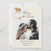 Simple Elegant Floral Photo Inspirerend Wedding Save The Date (Voorkant)