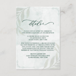 Simple Elegant Floral Wedding Enclosure Card Informatiekaartje