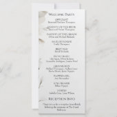 Simple Elegant Floral Wedding Programme (Achterkant)