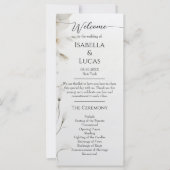 Simple Elegant Floral Wedding Programme (Voorkant)