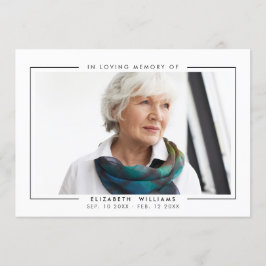 Simple Elegant Funeral Photo Programma