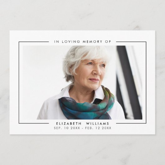 Simple Elegant Funeral Photo Programma (Voorkant)