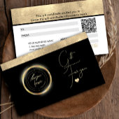 Simple Elegant Gold Foil Coeur Certificat cadeau