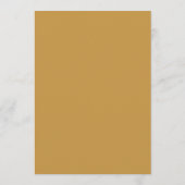 Simple Elegant Gold Monogram Wedding Menu Card (Dos)