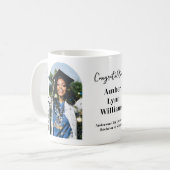 Simple Elegant Graduate Photo Mug (Devant gauche)